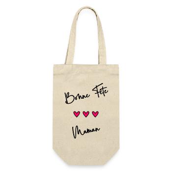 BONNE FÊTE MAMAN. MAMAN. FÊTE DES MÈRES. JE T'AIME - Sac à bouteille - nature - Devant