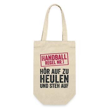 Handball TShirt Handballer Team Sport Geschenk - Geschenkbeutel für Flaschen - Natur - Vorne