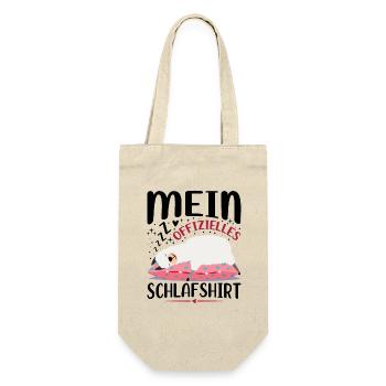 Mein Offizielles Schlafshirt - Geschenkbeutel für Flaschen - Natur - Vorne