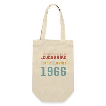 Légendaire Depuis Janvier 1966 Anniversaire - Sac à bouteille - nature - Devant