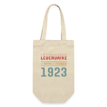 Légendaire Depuis Février 1923 Anniversaire - Sac à bouteille - nature - Devant