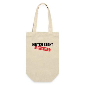 Hinten Steht Auch Was - Geschenkbeutel für Flaschen - Natur - Vorne