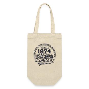 Vintage 1974 All original pieces Retro gift - Gift Bag for Bottles - nature - Front