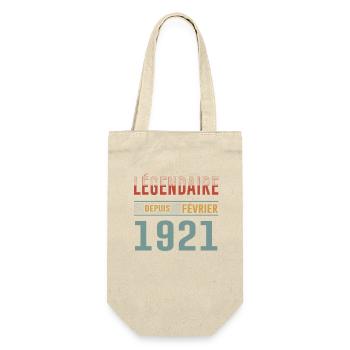 Légendaire Depuis Février 1921 Anniversaire - Sac à bouteille - nature - Devant