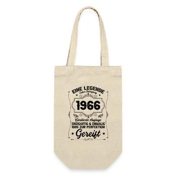 establishes 1966 - aged to perfection - Geschenkbeutel für Flaschen - Natur - Vorne