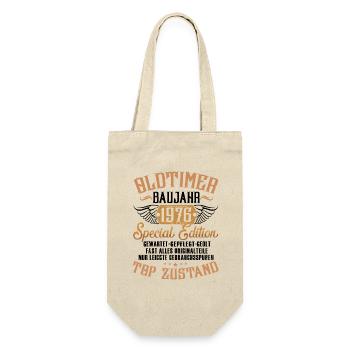 original since 1976 simply the best 40th birthday - Geschenkbeutel für Flaschen - Natur - Vorne