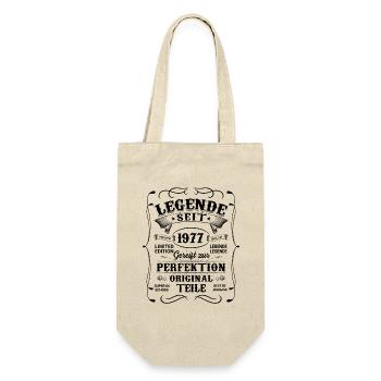 1977 Vintage Original 1977 Geburtstagsgeschenk - Geschenkbeutel für Flaschen - Natur - Vorne