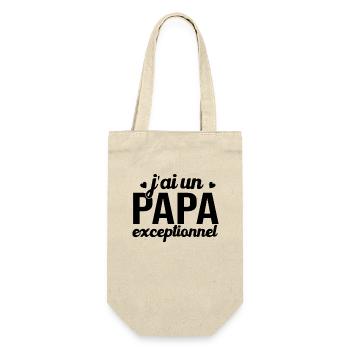 T-shirt Fête des Pères - Un Papa Exceptionnel - Sac à bouteille - nature - Devant