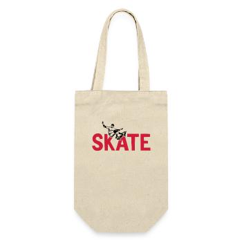 Skate T-Shirt für Herren - Geschenkbeutel für Flaschen - Natur - Vorne