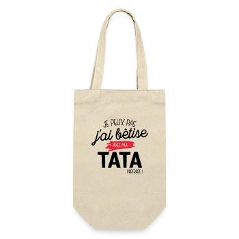 Je peux pas j'ai bêtise avec ma tata préféré - Sac à bouteille - nature - Devant