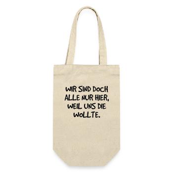 Gemeinsam hier für den Moment - Geschenkbeutel für Flaschen - Natur - Vorne