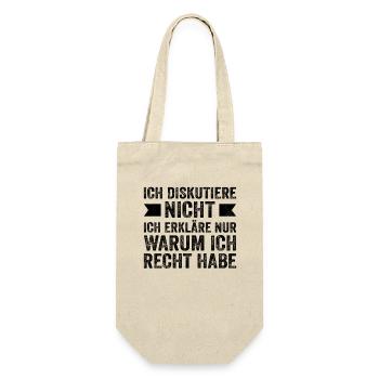 Klarheit in Worte - Geschenkbeutel für Flaschen - Natur - Vorne