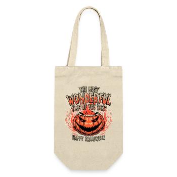 Joyeux Halloween Citrouille - Sac à bouteille - nature - Devant
