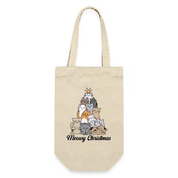 Meowy Christmas - Gift Bag for Bottles - nature - Front