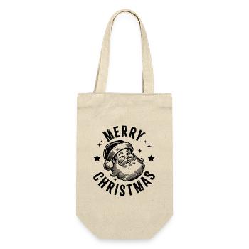 Merry Christmas Santa - Gift Bag for Bottles - nature - Front