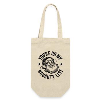 Tu es sur ma liste de vilains Père Noël - Sac à bouteille - nature - Devant