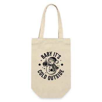 Baby it's cold outside Snowman - Gift Bag for Bottles - nature - Front