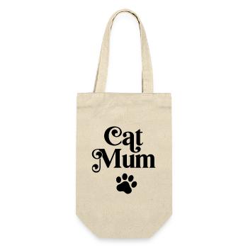 Cat Mum - Gift Bag for Bottles - nature - Front