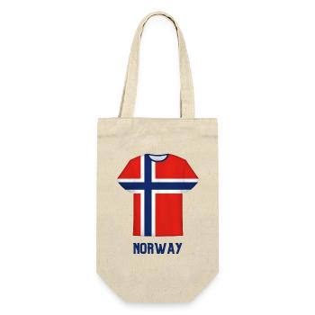 Norway Football Shirt – Flag Design - Gift Bag for Bottles - nature - Front