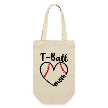 Maman Joueuse De T-Ball Fan De Baseball - Sac à bouteille - nature - Devant