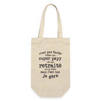 Cadeau De Retraite Pour Un Super Papy Retraité - Sac à bouteille - nature - Devant
