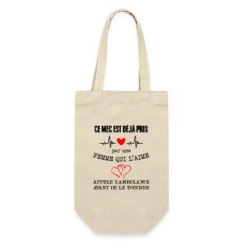 Ce mec est déjà pris par une femme qui l'aime - Sac à bouteille - nature - Devant