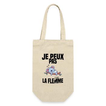 Je Peux Pas J'ai La Flemme - Sac à bouteille - nature - Devant