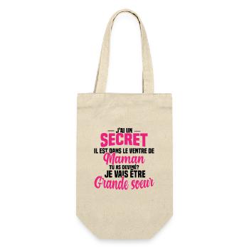 Tu as deviné je vais être grande soeur Humour - Sac à bouteille - nature - Devant