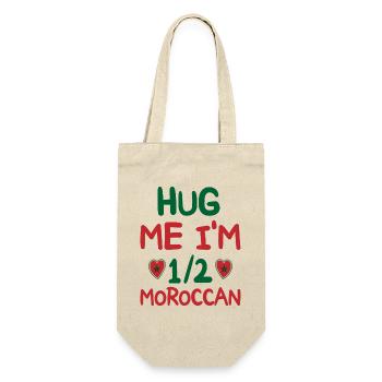 Moroccan humor I am half Moroccan - Gift Bag for Bottles - nature - Front