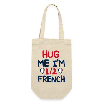 French humor I'm half French - Gift Bag for Bottles - nature - Front