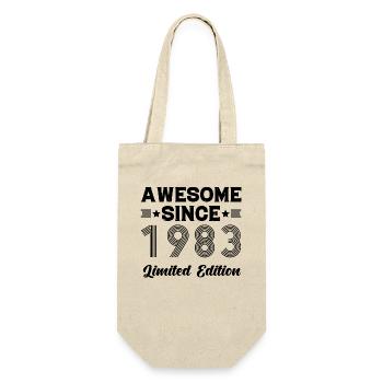 Awesome Since 1983 Limited Edition Birthday 40 - Geschenkbeutel für Flaschen - Natur - Vorne
