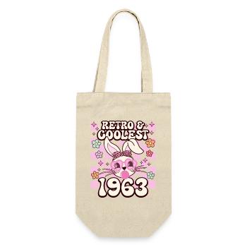 Rétro Cool Fille Née En 1963 60 Ans Anniversaire - Sac à bouteille - nature - Devant