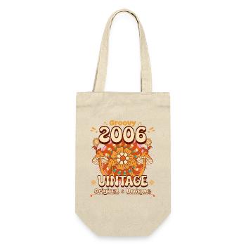 Vintage Year 2006 Birthday Woman 18 Years Old - Gift Bag for Bottles - nature - Front