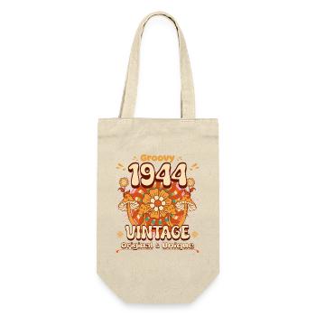 Vintage Year 1944 Birthday Woman 80 Years Old - Gift Bag for Bottles - nature - Front