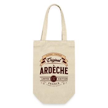 Vintage Ardèche Department France - Gift Bag for Bottles - nature - Front