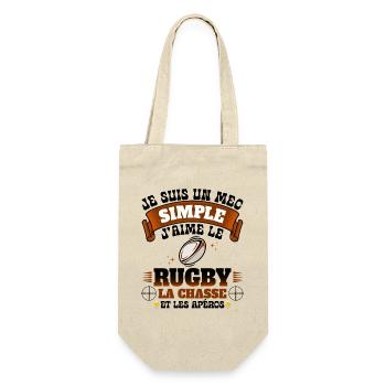 Chasseur Rugbyman Rugby Apéro Et Chasse - Sac à bouteille - nature - Devant