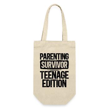 Humor Family Teens Mom Dad - Gift Bag for Bottles - nature - Front