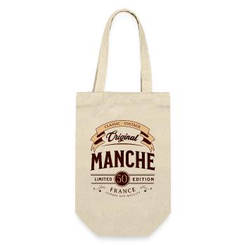 Vintage Departement Manche Frankreich - Geschenkbeutel für Flaschen - Natur - Vorne