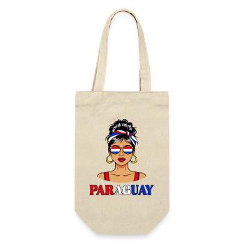 Drapeau Paraguay Femme Paraguayenne - Sac à bouteille - nature - Devant