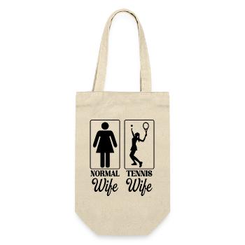 Wife Tennis Woman Gift Tennis Women - Gift Bag for Bottles - nature - Front
