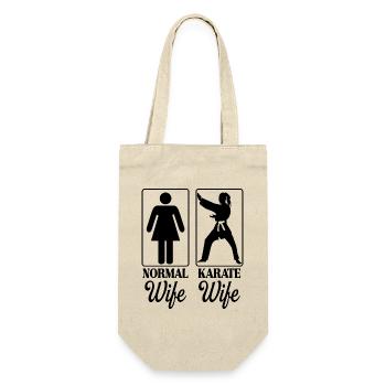 Épouse Karateka Nouveauté Karaté Femme - Sac à bouteille - nature - Devant