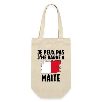 J'Me Barre à Malte Voyage Cadeau - Sac à bouteille - nature - Devant