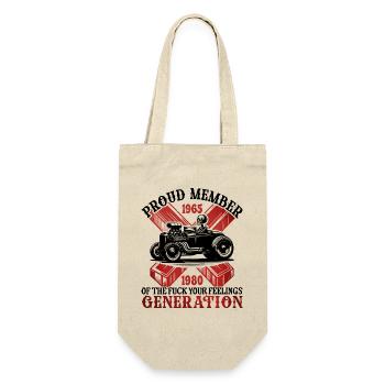 Skelett Auto Humor Generation X - Geschenkbeutel für Flaschen - Natur - Vorne