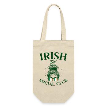 Femme Social Club Fille Irlandaise - Geschenkbeutel für Flaschen - Natur - Vorne