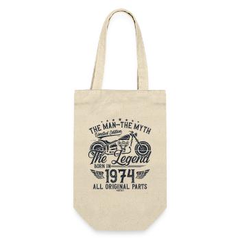 1974 Vintage homme mythe légende moto - Sac à bouteille - nature - Devant