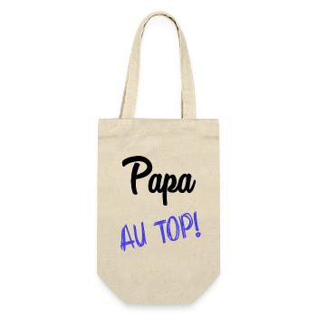 DAD. FATHER'S DAY. HAPPY FATHER'S DAY. HAPPY BIRTHDAY. - Gift Bag for Bottles - nature - Front