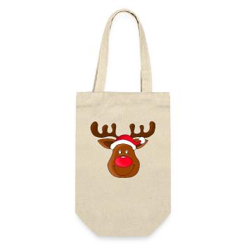 Christmas Reindeer - Gift Bag for Bottles - nature - Front