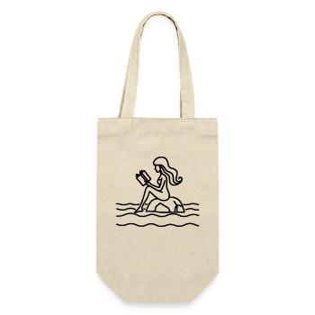 sirène lisant un livre - Sac à bouteille - nature - Devant