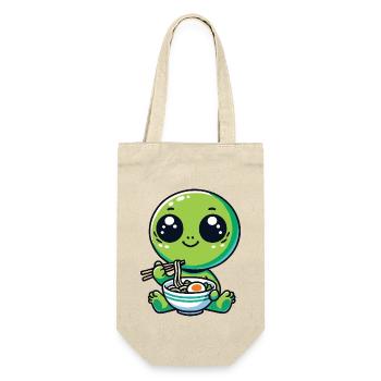 Alien with noodles ramen kawaii Alien - Gift Bag for Bottles - nature - Front