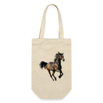 Pferd - Geschenkbeutel für Flaschen - Natur - Vorne